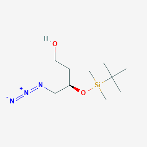 molecular formula C10H23N3O2Si B13580165 (3R)-4-azido-3-[(tert-butyldimethylsilyl)oxy]butan-1-ol 