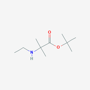 molecular formula C10H21NO2 B13580183 Tert-butyl 2-(ethylamino)-2-methylpropanoate 