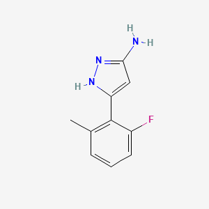 molecular formula C10H10FN3 B13580196 5-(2-fluoro-6-methylphenyl)-1H-pyrazol-3-amine 