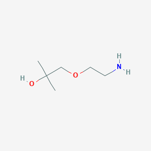 molecular formula C6H15NO2 B13580226 1-(2-Aminoethoxy)-2-methylpropan-2-ol 