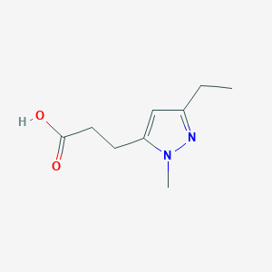 3-(3-Ethyl-1-methyl-1h-pyrazol-5-yl)propanoic acid