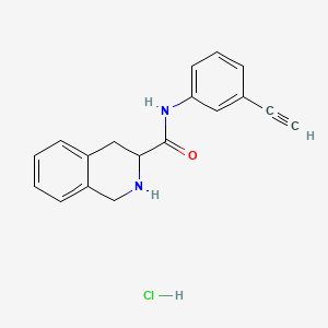 N-(3-ethynylphenyl)-1,2,3,4-tetrahydroisoquinoline-3-carboxamidehydrochloride