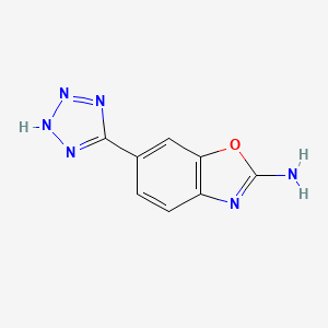 molecular formula C8H6N6O B13580291 6-(1H-1,2,3,4-tetrazol-5-yl)-1,3-benzoxazol-2-amine 