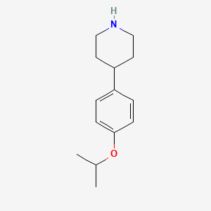 molecular formula C14H21NO B13580296 4-(4-Isopropoxyphenyl)piperidine 