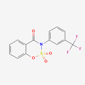 3-[3-(Trifluoromethyl)phenyl]-3,4-dihydro-1,2lambda6,3-benzoxathiazine-2,2,4-trione