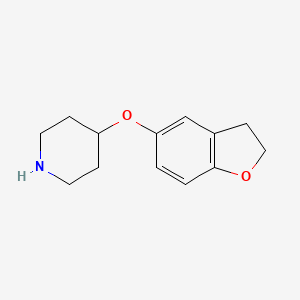 molecular formula C13H17NO2 B13580309 4-((2,3-Dihydrobenzofuran-5-yl)oxy)piperidine 