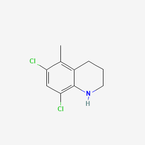 molecular formula C10H11Cl2N B13580336 6,8-Dichloro-5-methyl-1,2,3,4-tetrahydroquinoline 