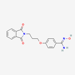 B1358035 4-[3-(1,3-Dioxo-1,3-dihydro-2H-isoindol-2-yl)propoxy]-N'-hydroxybenzene-1-carboximidamide CAS No. 145259-45-6