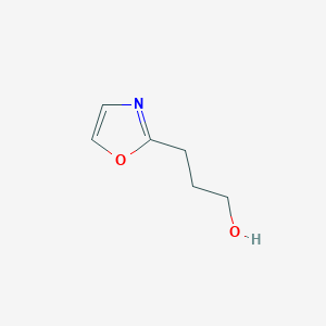 molecular formula C6H9NO2 B13580353 3-(1,3-Oxazol-2-yl)propan-1-ol 