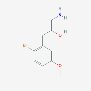 molecular formula C10H14BrNO2 B13580367 1-Amino-3-(2-bromo-5-methoxyphenyl)propan-2-ol 