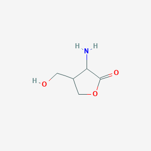 molecular formula C5H9NO3 B13580374 3-Amino-4-(hydroxymethyl)oxolan-2-one CAS No. 40367-36-0