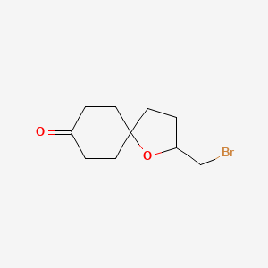 molecular formula C10H15BrO2 B13580384 2-(Bromomethyl)-1-oxaspiro[4.5]decan-8-one 