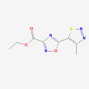 Ethyl 5-(4-methyl-1,2,3-thiadiazol-5-yl)-1,2,4-oxadiazole-3-carboxylate