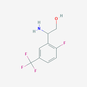 molecular formula C9H9F4NO B13580421 2-Amino-2-(2-fluoro-5-(trifluoromethyl)phenyl)ethan-1-ol 