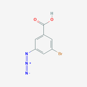 molecular formula C7H4BrN3O2 B13580440 3-Azido-5-bromobenzoicacid 