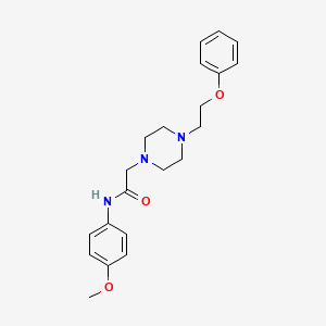 molecular formula C21H27N3O3 B13580477 N-(4-methoxyphenyl)-2-[4-(2-phenoxyethyl)piperazin-1-yl]acetamide 