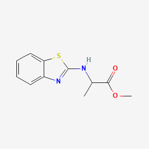 molecular formula C11H12N2O2S B13580502 Methyl 2-(1,3-benzothiazol-2-ylamino)propanoate 