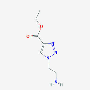 molecular formula C7H12N4O2 B13580520 Ethyl 1-(2-aminoethyl)-1h-1,2,3-triazole-4-carboxylate 