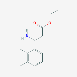 molecular formula C13H19NO2 B13580539 Ethyl 3-amino-3-(2,3-dimethylphenyl)propanoate 