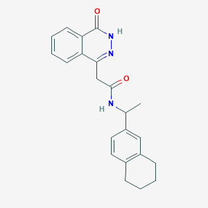 2-(4-oxo-3,4-dihydrophthalazin-1-yl)-N-[1-(5,6,7,8-tetrahydronaphthalen-2-yl)ethyl]acetamide