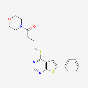 1-(Morpholin-4-yl)-4-({6-phenylthieno[2,3-d]pyrimidin-4-yl}sulfanyl)butan-1-one