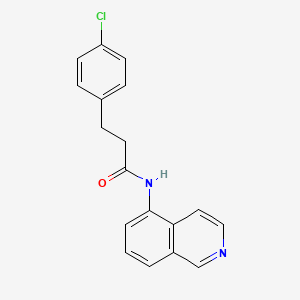 molecular formula C18H15ClN2O B13580589 3-(4-chlorophenyl)-N-(isoquinolin-5-yl)propanamide 