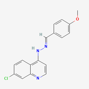 7-chloro-4-[(2E)-2-(4-methoxybenzylidene)hydrazinyl]quinoline