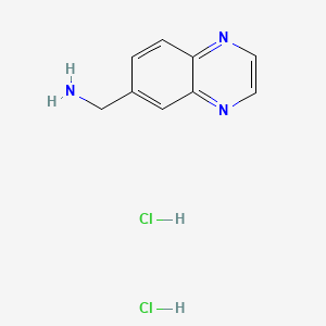 molecular formula C9H11Cl2N3 B13580630 Quinoxalin-6-ylmethanamine dihydrochloride 