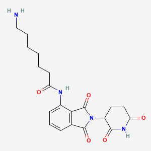 molecular formula C20H24N4O5 B13580660 7-amino-N-[2-(2,6-dioxo-3-piperidyl)-1,3-dioxo-isoindolin-4-yl]heptanamide 