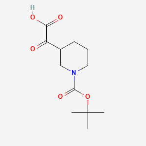 molecular formula C12H19NO5 B13580674 2-{1-[(Tert-butoxy)carbonyl]piperidin-3-yl}-2-oxoacetic acid 