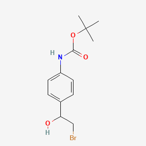 1,1-Dimethylethyl N-[4-(2-bromo-1-hydroxyethyl)phenyl]carbamate