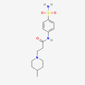 3-(4-methylpiperidin-1-yl)-N-(4-sulfamoylphenyl)propanamide