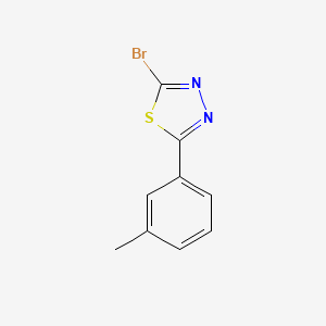 molecular formula C9H7BrN2S B13580738 2-Bromo-5-(3-methylphenyl)-1,3,4-thiadiazole 