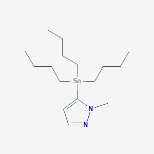 molecular formula C16H32N2Sn B1358077 1-Methyl-5-(tributylstannyl)-1H-pyrazole CAS No. 170682-50-5
