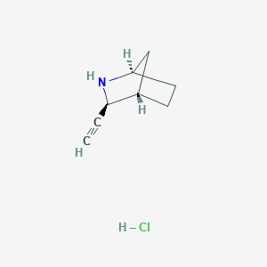 molecular formula C8H12ClN B13580781 (1R,3S,4S)-3-ethynyl-2-azabicyclo[2.2.1]heptanehydrochloride 