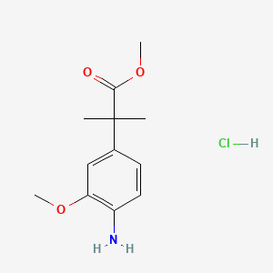 Methyl2-(4-amino-3-methoxyphenyl)-2-methylpropanoatehydrochloride