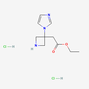 ethyl2-[3-(1H-imidazol-1-yl)azetidin-3-yl]acetatedihydrochloride