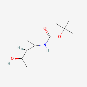 molecular formula C10H19NO3 B13580826 rac-tert-butyl N-[(1S,2S)-2-[(1R)-1-hydroxyethyl]cyclopropyl]carbamate 