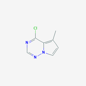 molecular formula C7H6ClN3 B1358085 4-氯-5-甲基吡咯并[2,1-f][1,2,4]三嗪 CAS No. 529508-56-3