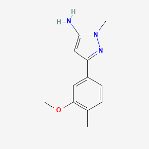 3-(3-Methoxy-4-methylphenyl)-1-methyl-1h-pyrazol-5-amine