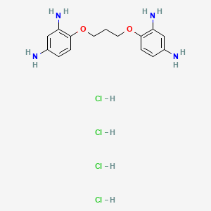 molecular formula C15H24Cl4N4O2 B1358096 1,3-Bis(2,4-diaminophenoxy)propane tetrahydrochloride CAS No. 74918-21-1