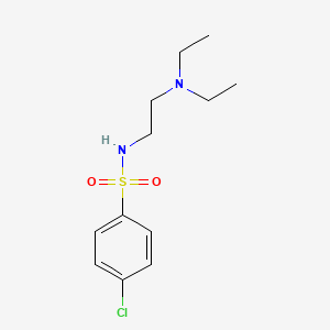 molecular formula C12H19ClN2O2S B13580962 Benzenesulfonamide, p-chloro-N-(2-diethylaminoethyl)- CAS No. 32411-07-7