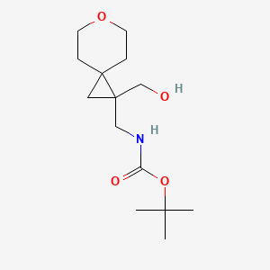 tert-butyl N-{[1-(hydroxymethyl)-6-oxaspiro[2.5]octan-1-yl]methyl}carbamate