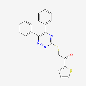 2-[(5,6-Diphenyl-1,2,4-triazin-3-yl)sulfanyl]-1-(thiophen-2-yl)ethan-1-one