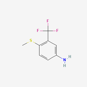 molecular formula C8H8F3NS B1358103 4-Methylthio-3-(trifluoromethyl)aniline CAS No. 63094-56-4