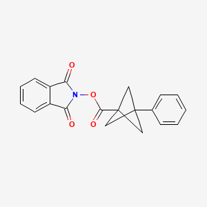 molecular formula C20H15NO4 B13581060 (1,3-dioxoisoindol-2-yl) 3-phenylbicyclo[1.1.1]pentane-1-carboxylate 