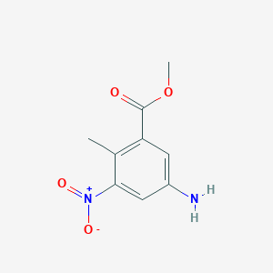 molecular formula C9H10N2O4 B1358107 5-氨基-2-甲基-3-硝基苯甲酸甲酯 CAS No. 88132-48-3
