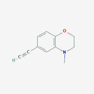 molecular formula C11H11NO B13581083 6-Ethynyl-4-methyl-3,4-dihydro-2H-benzo[b][1,4]oxazine 