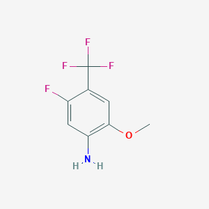 molecular formula C8H7F4NO B13581093 5-Fluoro-2-methoxy-4-(trifluoromethyl)aniline 