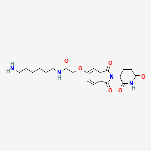 N-(6-aminohexyl)-2-[2-(2,6-dioxo-3-piperidyl)-1,3-dioxo-isoindolin-5-yl]oxy-acetamide